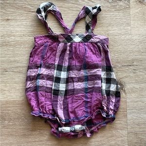 EUC Authentic Burberry bubble Romper 3m
